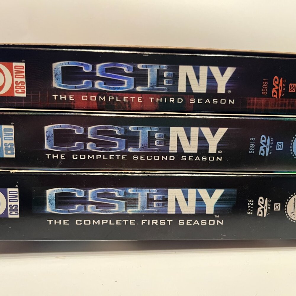 CSI:NY COMPLETE SEASONS 1, 2, 3 DVDs